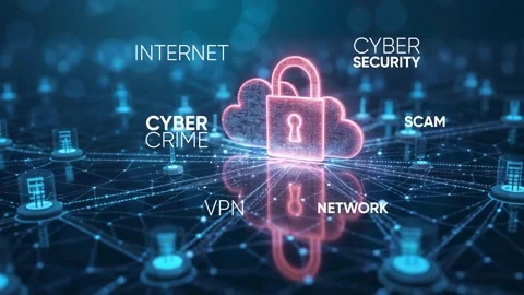 Cloud technogy concept.Cyber security.Safe information Stock Footage 302834654