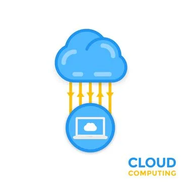 Cloud technologies vector illustration Stock Illustration
