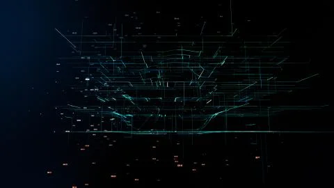 Cloud technology abstract 3D information technology illustration Illustrazione stock