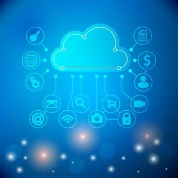 Cloud Technology Abstract Illustrazione stock