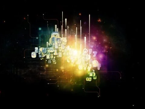 Cloud Technology Abstraction Ilustração Stock