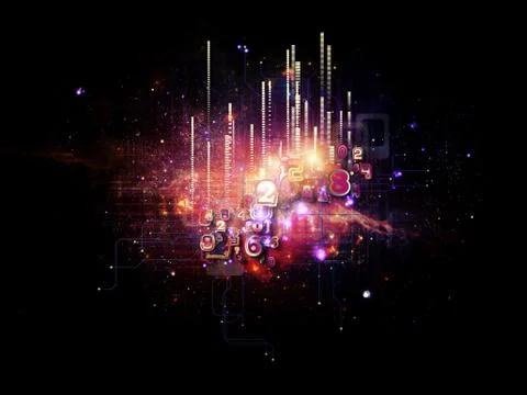 Cloud Technology Abstraction Ilustração Stock