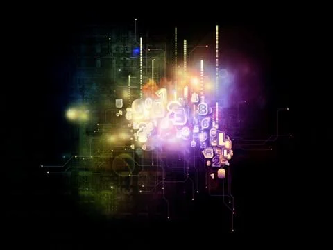 Cloud Technology Abstraction Ilustração Stock