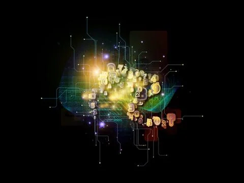 Cloud Technology Arrangement Ilustração Stock