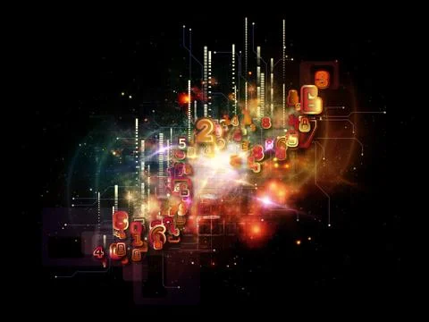 Cloud Technology Arrangement Ilustração Stock