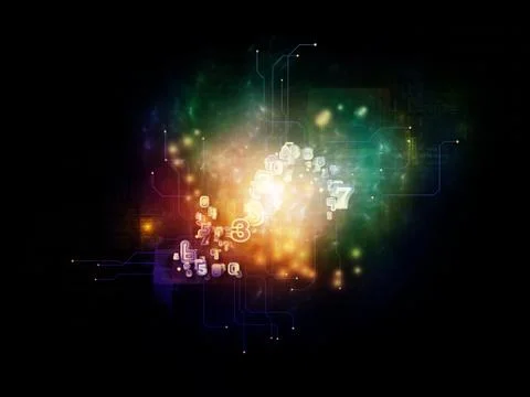 Cloud Technology Background Ilustração Stock