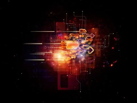 Cloud Technology Background Illustrazione stock