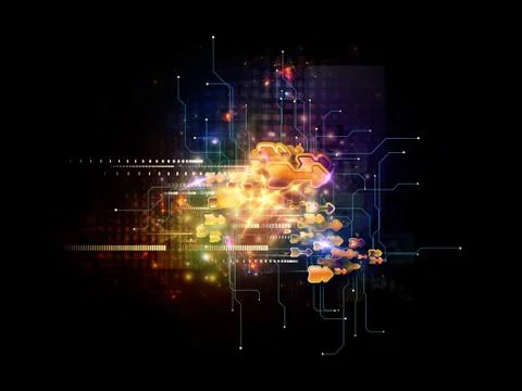Cloud Technology Background Stock Illustration