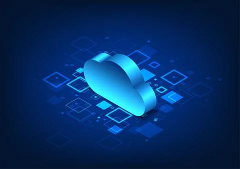 Cloud technology background It is a technology that helps to collect import.. 스톡 일러스트