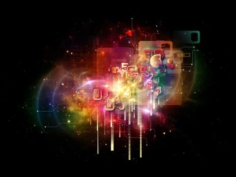 Cloud Technology Composition Ilustração Stock