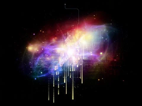 Cloud Technology Composition Ilustração Stock