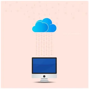 Cloud technology computing background concept. data storage network sever int Stock Illustration