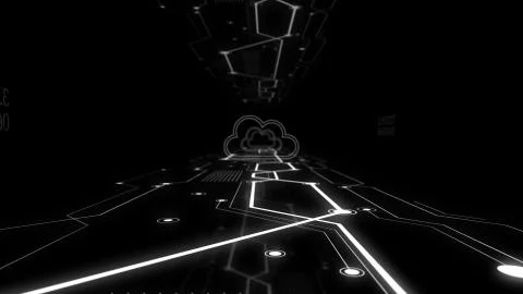 Cloud technology computing concept abstract background. Stock Illustration