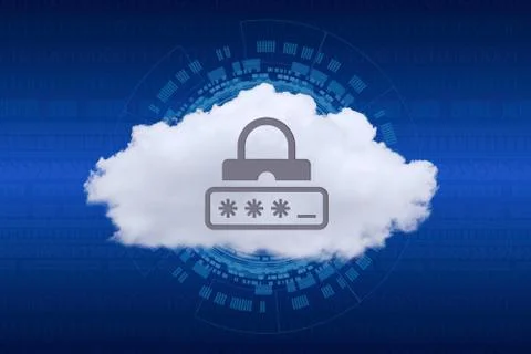 Cloud technology concept, apart of technology concept in the future Illustrazione stock