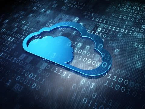 Cloud technology concept: Blue Cloud 스톡 일러스트