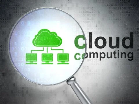 Cloud technology concept: Cloud Network and Cloud Computing with Stock Illustration