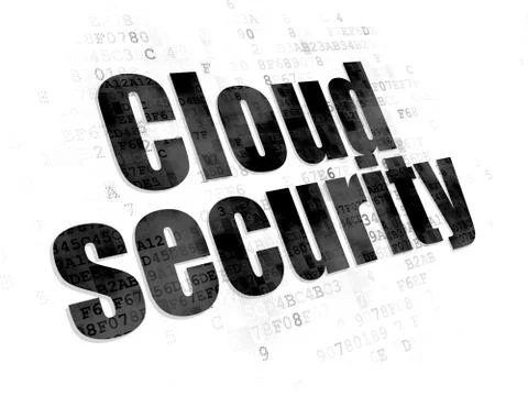 Cloud technology concept: Cloud Security on Digital background 스톡 일러스트
