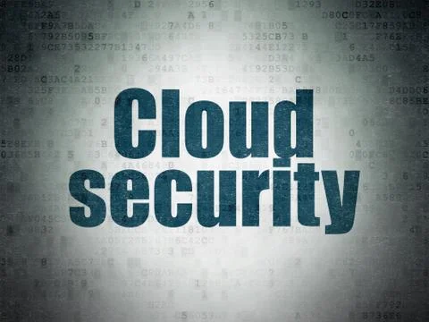 Cloud technology concept: Cloud Security on Digital Data Paper background Stockillustratie