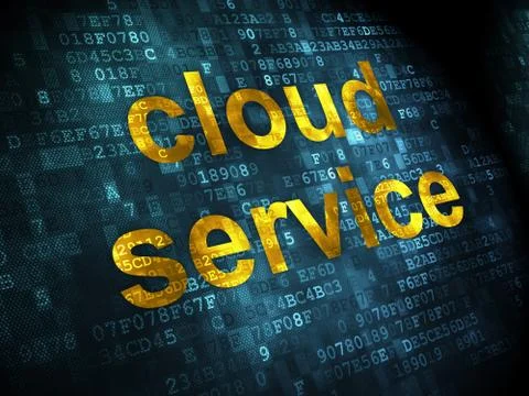 Cloud technology concept: Cloud Service on digital background Stock Illustration