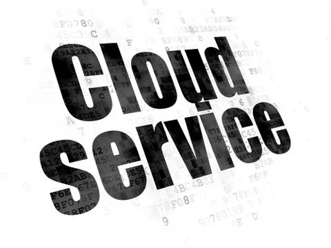 Cloud technology concept: Cloud Service on Digital background Stock Illustration