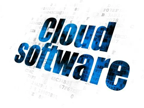 Cloud technology concept: Cloud Software on Digital background Stock-Illustration