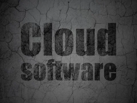 Cloud technology concept: Cloud Software on grunge wall background Illustrazione stock