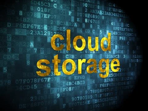 Cloud technology concept: Cloud Storage on digital background Stock Illustration