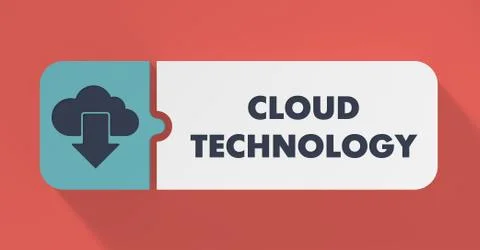 Cloud Technology Concept in Flat Design. Stock Illustration