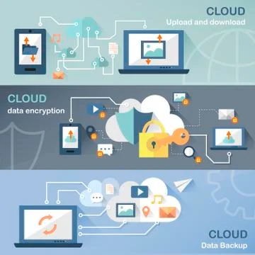 Cloud technology concept Illustrazione stock