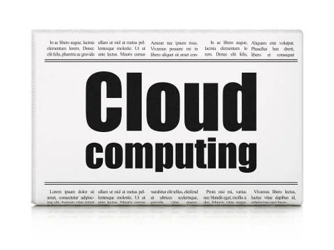 Cloud technology concept: newspaper headline Cloud Computing イラスト素材