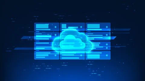 Cloud technology connected to the server Shows the connection of data stora.. イラスト素材