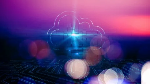 Cloud technology, data storage backup concept Stock Footage 104160531