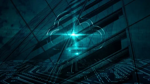Cloud technology, data storage database concept Stock Footage 104160389