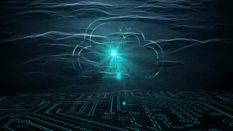 Cloud technology, data storage Stock Footage 114817110