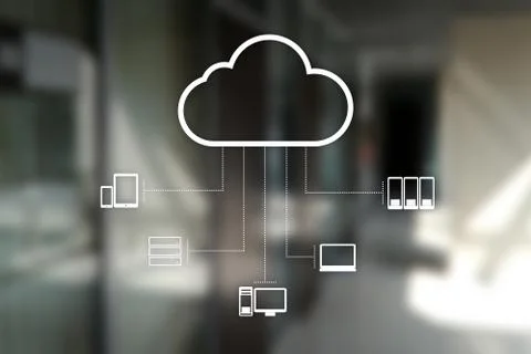 Cloud technology. Data storage. Networking and internet service concept Stock-Fotos