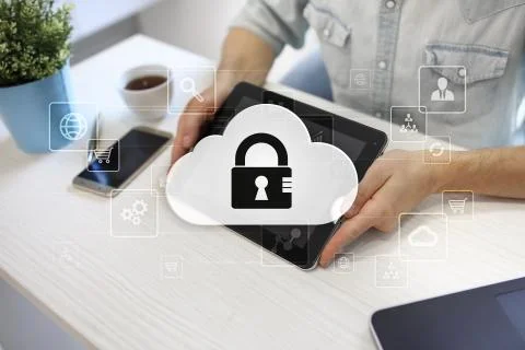 Cloud technology. Data storage. Networking and internet service concept. Stock-Fotos