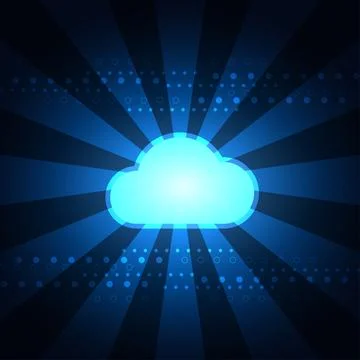 Cloud technology for data storage over the Internet or sending information .. 스톡 일러스트