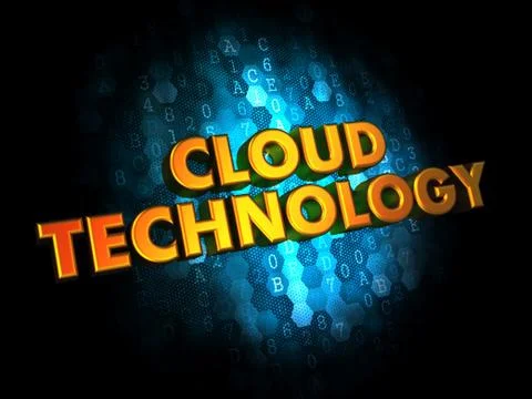 Cloud Technology on Digital Background. Stockillustratie