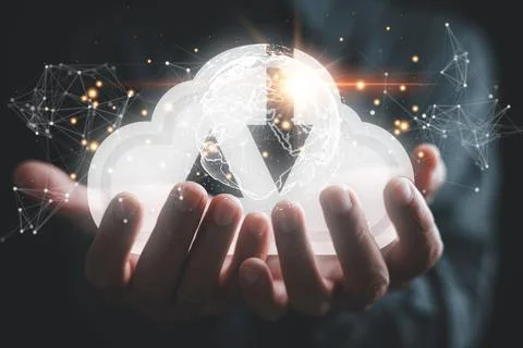 Cloud technology enables successful data analytics and financial analysis Stock Photos