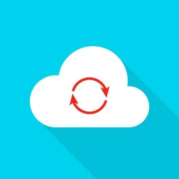 Cloud Technology Flat Icon Stock Illustration