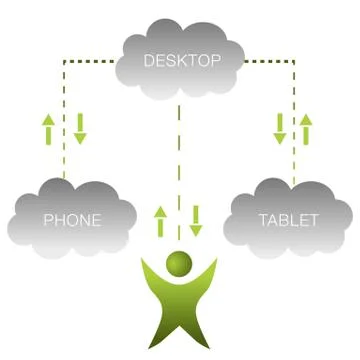 Cloud Technology Icon Stock Illustration