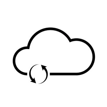 Cloud technology icon Illustrazione stock