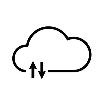 Cloud technology icon 스톡 일러스트