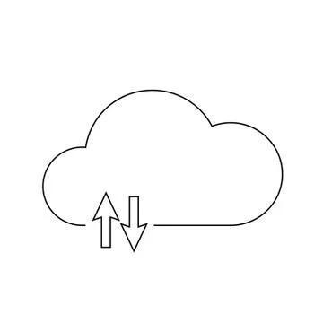 Cloud technology icon Illustrazione stock