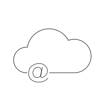 Cloud technology icon Illustrazione stock