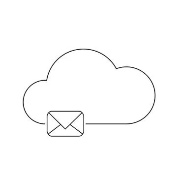 Cloud technology icon Illustrazione stock