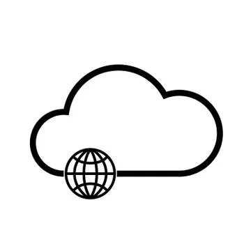 Cloud technology icon Illustrazione stock