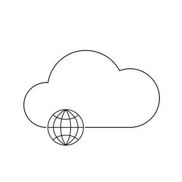 Cloud technology icon 스톡 일러스트