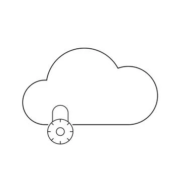 Cloud technology icon Illustrazione stock