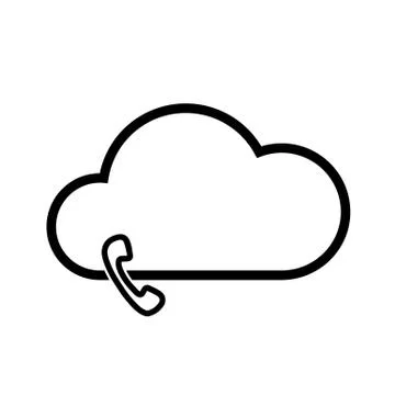 Cloud technology icon Illustrazione stock